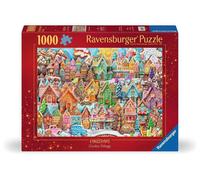 Ravensburger Christmas Cookie Village 1000-Piece Puzzle - Gingerbread Town Scene