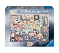 Ravensburger Christmas Crackers 1000 Piece Jigsaw Puzzle Crazy Cats Vintage 16