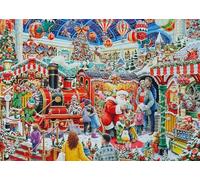 Ravensburger Christmas No29: Santa's Steam Train Grotto 1000 piece Jigsaw Puzzle for Adults and Kids Age 12 and Up