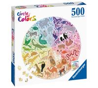 Ravensburger Circle of Colours Animals 500pc Jigsaw Puzzle with Poster Age 10+