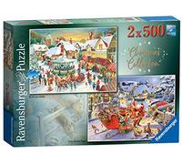 Ravensburger Christmas Collection No.1 - Market and Santa's Christmas Supper 2X 500 Piece Jigsaw Puzzle