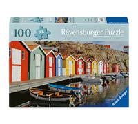 Ravensburger Jigsaw Puzzle - Colourful Houses of Sweden - 100-piece XL with Puzzle Board & Poster