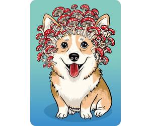 Ravensburger Corgiceps 100pc Mini Puzzle and Stand - Cute Corgi Mushroom Design Jigsaw Puzzle with Display Stand - 100 Piece Mini Puzzle for Adults & Kids