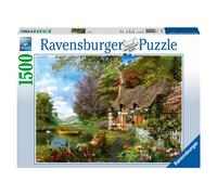 Ravensburger Country Cottage 1500 Piece Jigsaw Puzzle for Adults - Softclick Technology Means Pieces Fit Together Perfectly Green