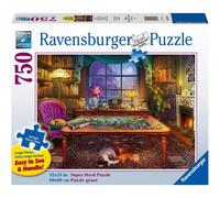 Ravensburger Cozy Series: Puzzler's Place | 750 Piece Large Format Jigsaw Puzzle | Unique Interlocking Pieces | Softclick Technology Ideal Gift for K