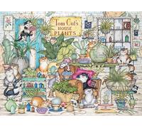 Ravensburger Crazy Cats - Tom Cat’s House Plants 500 Piece Jigsaw Puzzle for Adults and Kids Age 10 Years Up - Animals