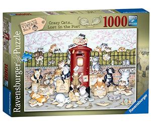 Ravensburger Crazy Cats Vintage No.9 - Lost in the Post1000 Piece Jigsaw Puzzle for Adults & for Kids Age 12 and Up