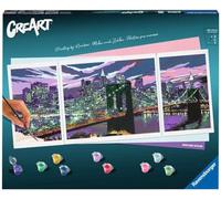 Ravensburger CreArt 23551 New York Skyline Triptych Paint by Numbers Adult DIY Painting Set with Brush and Acrylic Paints Gift for Women and Men