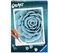 Ravensburger CreArt 23610 - Botanical Blue - Paint by Numbers Adults, DIY Painting Set with Brush and Acrylic Paints, Gift for Women and Men, Painting for Adults