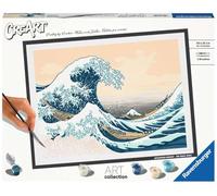Ravensburger - CreArt B Series Art Collection: Hokusai, The Great Wave of Kanagawa, Paint by Number Kit, Relaxing Game for Adults