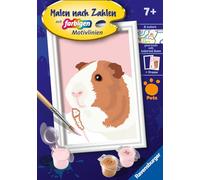 Ravensburger CreArt 23758 - Cute Guinea Pig - Painting by Numbers for Children from 7 Years, Painting Set with Frame, Brush and Acrylic Paints, Gift for Girls and Boys