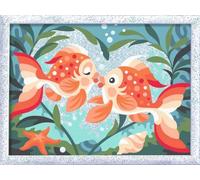 Ravensburger CreArt 23998 - Fish in Love - Painting by Numbers for Children from 9 Years, Easter Gifts Children 9 Years, Small Gift for Easter
