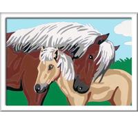 Ravensburger CreArt 28469 - Lovely Mare - Painting by Numbers Horse for Children from 7 Years, Painting Set with Frame, Brush and Acrylic Paints, Gift for Girls and Boys