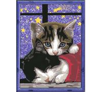 Ravensburger CreArt 28561 Cuddly Kitten Painting by Numbers for Children from 9 Years, Painting Set with Frame, Brush and Acrylic Paints, Gift for Girls and Boys, with Glitter