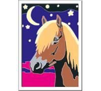 Ravensburger CreArt 28774 Faithful Horse Painting by Numbers for Children from 7 Years, Painting Set with Frame, Brush and Acrylic Paints, Gift for Girls and Boys, Glow in the Dark