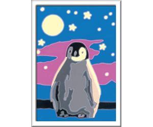 Ravensburger CreArt 28775 Little Penguin Painting by Numbers from 7 Years, Painting Set with Frame, Brush and Acrylic Paints, Gift for Girls and Boys, Glow in the Dark