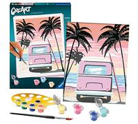 CreArt Beach Life Paint by Numbers for Adults 12 Years Up - Painting Arts and Crafts Set - Home Decor Accessories
