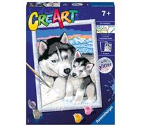 Ravensburger - CreArt Series D Husky, Paint 7+ Years, 202157, Multi-Coloured