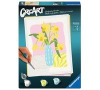 Ravensburger CreArt Daffodils - Paint by Numbers for Adults | DIY Painting Set with Brush and Acrylic Paints, 18 x 24 cm, Gift for Women and Men