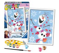 Ravensburger CreArt Disney Frozen Olaf Painting by Numbers Kit Age 7+ | Disney Frozen 2, DIY Painting Set with Frame, Brushes, and Acrylic Paints, Arts and Crafts, A Gift for Girls and Boys