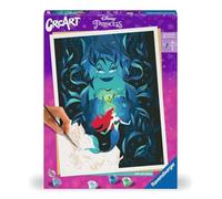 Ravensburger CreArt Disney Princesses Ariel & Ursula Painting by Numbers | DIY Painting Set with Brush and Acrylic Paints 30 x 40 cm Gift for Men and Women