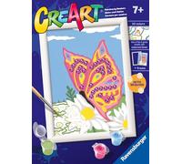 Ravensburger - CreArt E Classic Series: Bright Butterfly, Paint by Number Kit, Contains a Pre-Printed Board, a Brush, Colors and Accessories, Creative Game for Boys and Girls 7+ Years Old