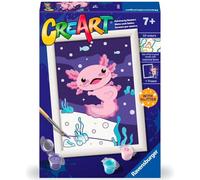 Ravensburger - CreArt E Series: Axolotl, Painting by Numbers, Painting Kit Children, Frame Included, Educational and Creative Game, Gift Idea Children 7+ Years, 13 x 18 cm