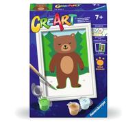 Ravensburger - CreArt F Series: Playful Bear, Painting by Numbers, Painting Kit Children, Frame Included, Educational and Creative Game, Gift Idea Children 7+ Years, 12 x 8.5 cm