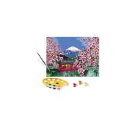 Ravensburger CreArt Japanese Cherry Blossom Mount Fuji Numbers for Adults and Kids Age 12 Years Up - Painting Arts and Crafts Set - Home Decor Ac