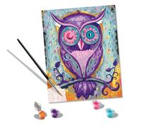 Ravensburger CreArt Large Format 24 x 30 cm - Dreamy Owl - Creative Hobby - Paint by Numbers - Adult - Relaxing and Creative Activity - from 12 Years - 28990 - French Version