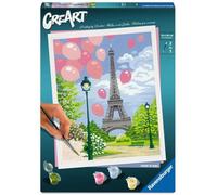 Ravensburger CreArt Large Format - Spring in Paris - Creative Hobbies - Paint by Numbers - Adult - Relaxation and Creative Activity - Ages 12 - 28992 - French Version