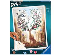 Ravensburger - CreArt Magic Deer, Kit for Painting by Numbers, Contains Pre-printed Board 40x30cm, Brush, Colors and Accessories, Creative Play and Relax for Adults 14+ Years