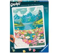 Ravensburger CreArt, Malen nach Zahlen Adults Premium - Blumenmeer am Bergsee