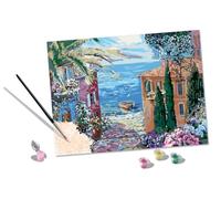 Ravensburger CreArt Mediterranean Landscape Paint by Numbers for Adults Craft Kits for Adults and Kids Age 12 Years Up