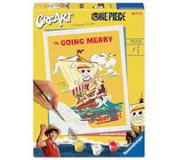 Ravensburger CreArt One Piece Postcard Painting by Numbers Age 12+ | One Piece The Going Merry, DIY Painting Set with Frame, Brushes, and Acrylic Paints, Arts and Crafts, A Gift for Adults