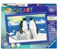 Ravensburger CreArt, Paint by Numbers Children - Penguin Family
