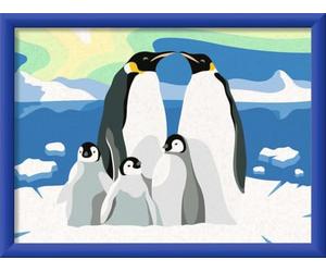 Ravensburger CreArt, Paint by Numbers Children - Penguin Family