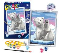 Ravensburger CreArt Pawesome Polar Bear Paint By Numbers Children - Painting Arts And Crafts Kits Ages 9 Years Up