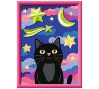 Ravensburger - CreArt Series D - Cat with Plaster 3D | Paint by Numbers | Paint Kit | Measures 25 x 18,30 | Children Games 9 Years | Gift Ideas | Gift Child 9 Years