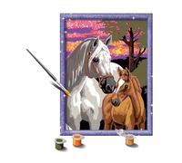 Ravensburger - CreArt Series D: Horses at Dusk, Paint by Number Kit, Contains a Pre-Printed Board, a Brush, Colors and Accessories, Creative Game for Boys and Girls 9+ Years