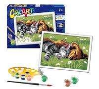 Ravensburger CreArt Sleeping Cats and Dogs Paint by Numbers Kits for Children & Adults Ages 7 Years Up - Kids Craft Set - Animals