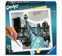 Ravensburger CreArt Square 20 x 20 cm - New York City - Creative Hobbies - Paint by Numbers - Adult - Relaxing and Creative Activity - Ages 12 and Above - 28998 - French Version