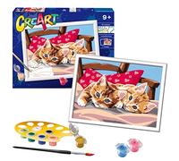 Ravensburger CreArt Two Cuddly Cats Paint by Numbers Kits for Children & Adults Ages 9 Years Up - Kids Craft Set