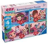 Ravensburger 3052 Cry Babies Dinosaurios Puzzle 4 in a Box, 12-16-20-24 Pieces, for Kids 3+ Years, Multicoloured