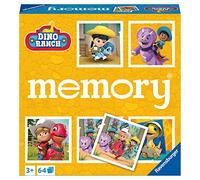 Ravensburger Dino Ranch Large Memory - Matching Picture Snap Pairs Game For Kids Age 3 Years and Up, [Amazon Exclusive]