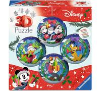 Ravensburger Disney Christmas Baubles 4x54pc 3D Jigsaw Puzzles Mickey Minnie