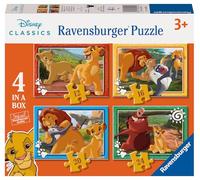 Ravensburger Disney Lion King Toys - 4 in a Box Jigsaw Puzzles for Kids Age 3 Years Up - 12, 16, 20, 24 Pieces