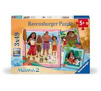 Ravensburger Disney Moana 2 Jigsaw Puzzles for Kids Age 5 Years Up - 3x 49 Pieces