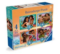 Ravensburger Disney Moana 2 Toys - Jigsaw Puzzles for Kids Age 3 Years Up - 4 in a Box (12, 16, 20, 24 Pieces)