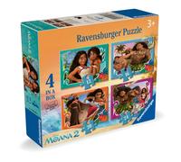 Ravensburger Disney Moana 2 Toys - Jigsaw Puzzles for Kids Age 3 Years Up - 4 in a Box (12, 16, 20, 24 Pieces)